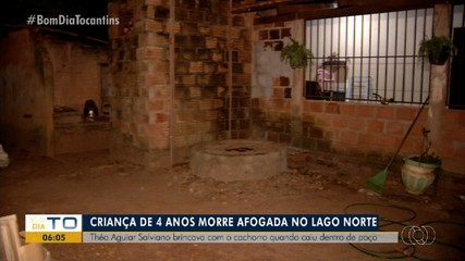 Criança de 4 anos morre afogada após cair em poço com mais de 10 metros