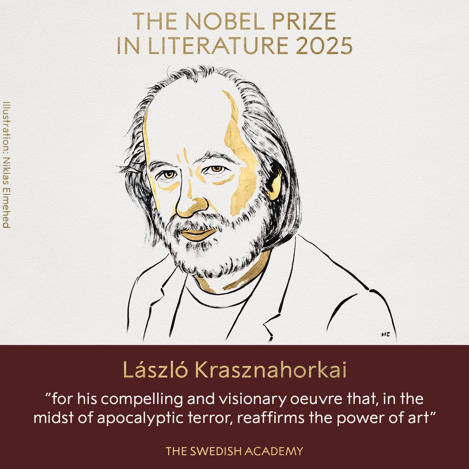 László Krasznahorkai ganha Prêmio Nobel de Literatura 2025