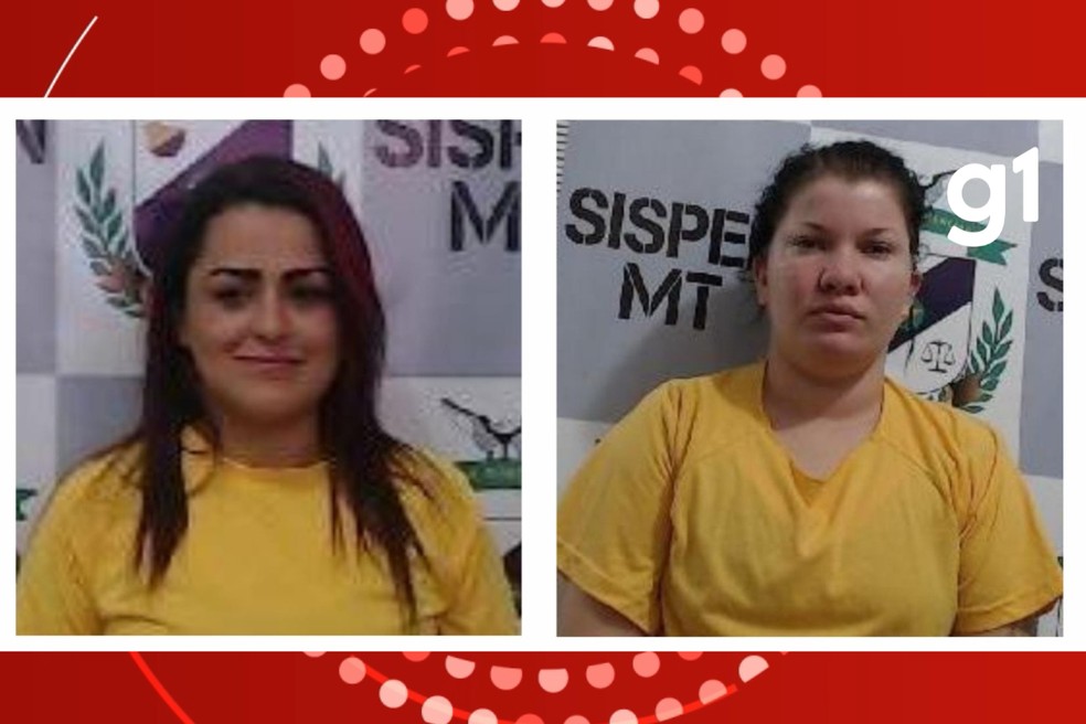 Angélica Saraiva de Sá, de 34 anos, e Jessica Leal da Silva, de 36 anos — Foto: Sejus-MT
