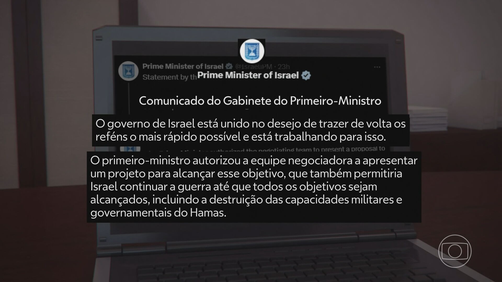 Netanyahu diz que não haverá cessar-fogo enquanto Hamas não for eliminado