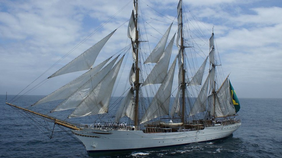 Navio-veleiro Cisne Branco, da Marinha do Brasil, terá visitação aberta ao público neste domingo (21), em Natal — Foto: Divulgação