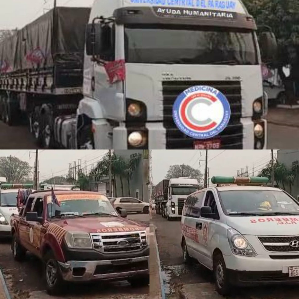 Carreta da UCP com mantimentos compõe missão humanitária no Chaco paraguaio. — Foto: Assessoria