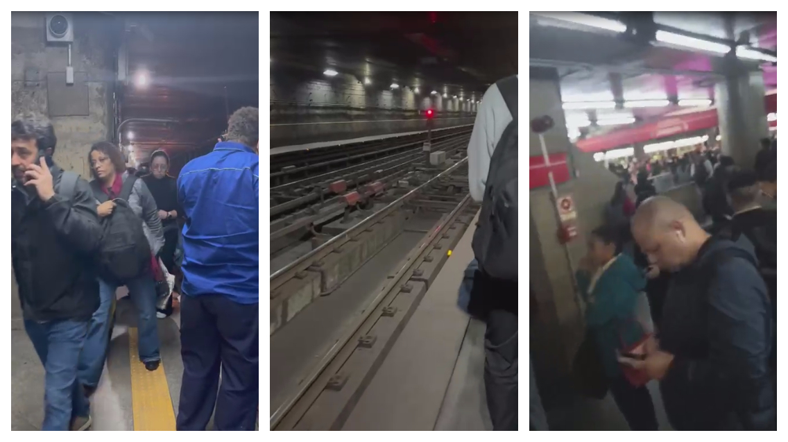 

Linhas Azul, Verde e Vermelha do Metrô de SP apresentam lentidão, e plataformas ficam lotadas 