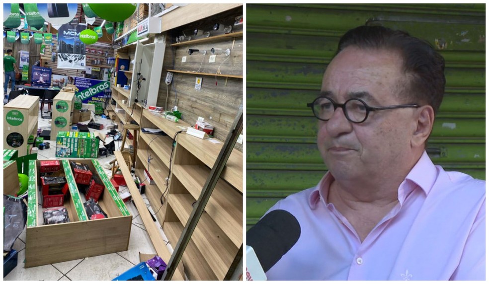 O comerciante José Carlos de Souza, que com 25 anos de Santa Ifigênia, narra que vai fechar a loja. — Foto: Reprodução/TV Globo