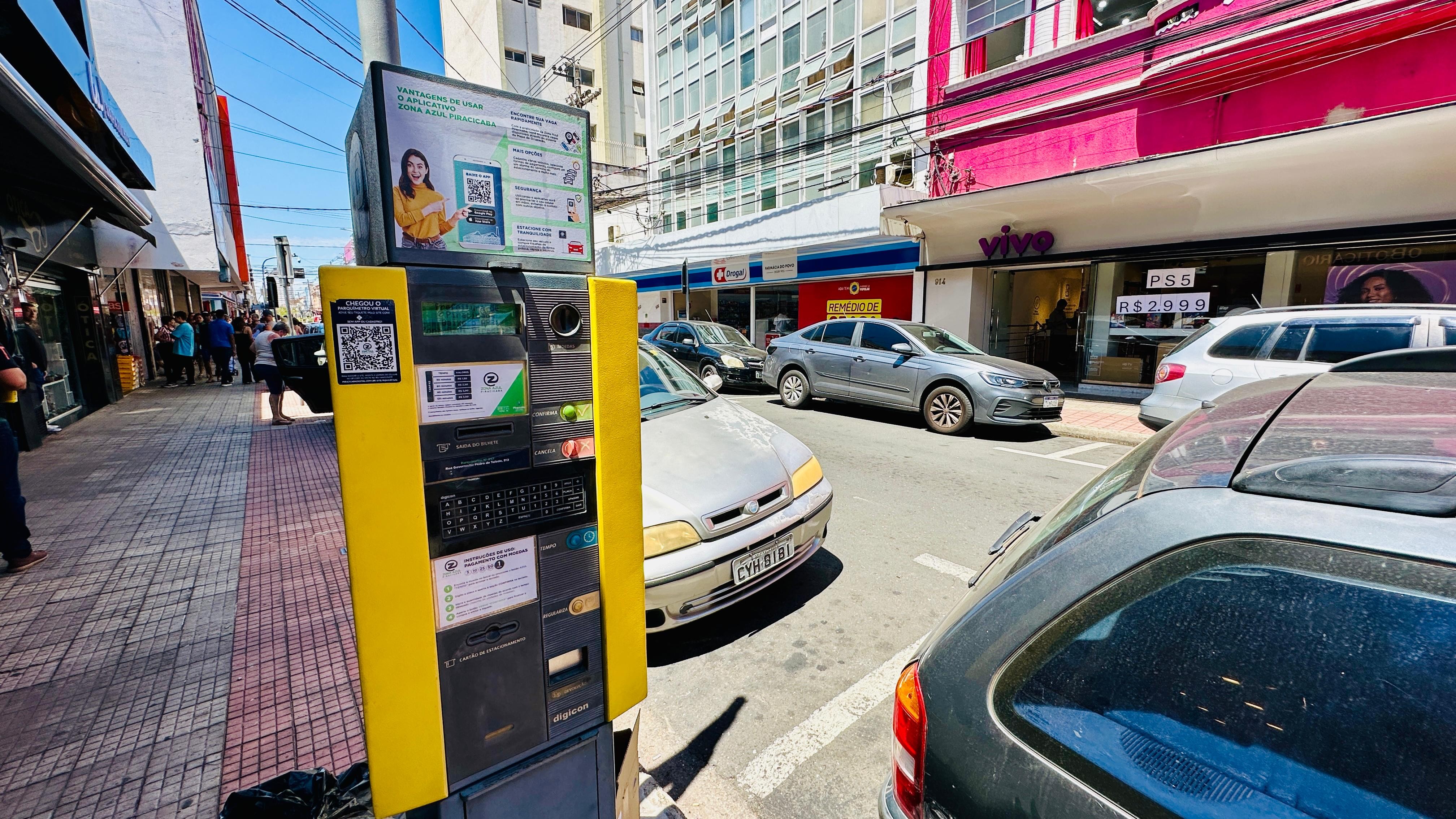 Zona Azul tem 95 parquímetros desativados em Piracicaba a partir deste sábado; veja alternativas