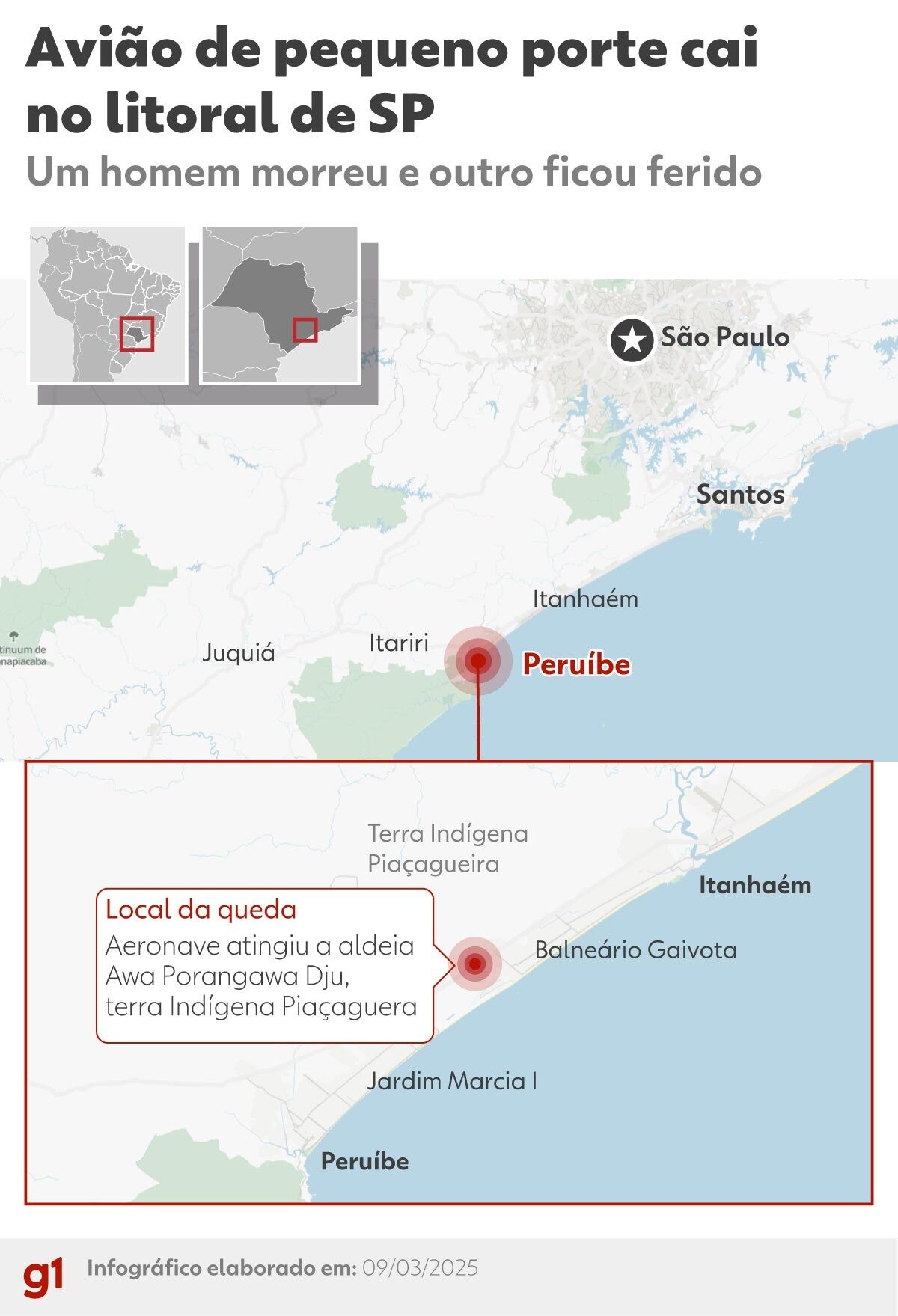 'Caiu em parafuso': especialistas analisam vídeo da queda do avião em aldeia indígena no litoral de SP