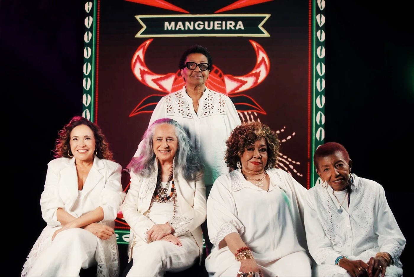 Alcione, Daniela Mercury, Leci Brandão e Maria Bethânia gravam o samba da Mangueira para o Carnaval de 2027