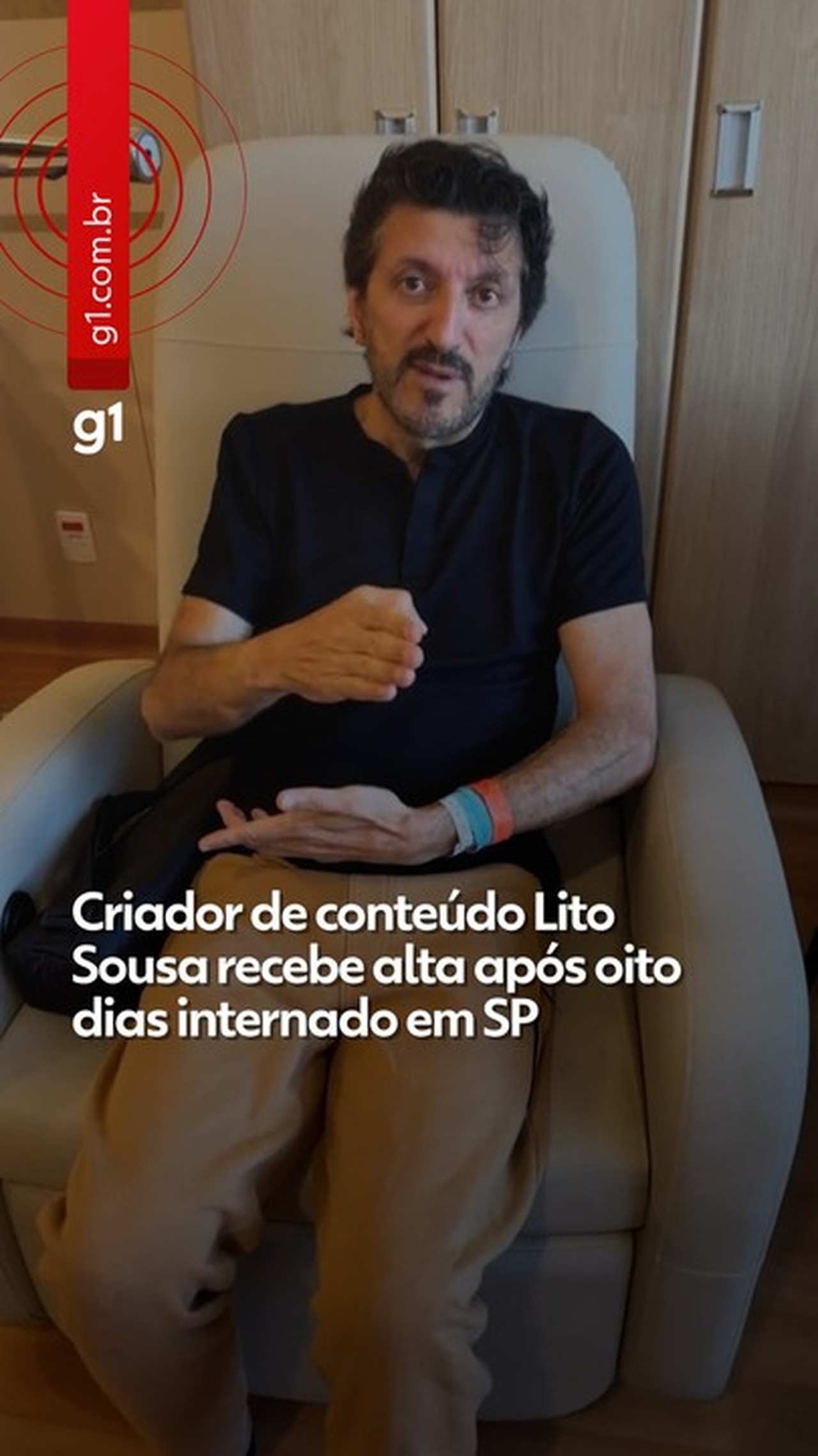 Lito Sousa tem alta após oito dias de internação em SP e diz que vai conscientizar homens sobre câncer de próstata