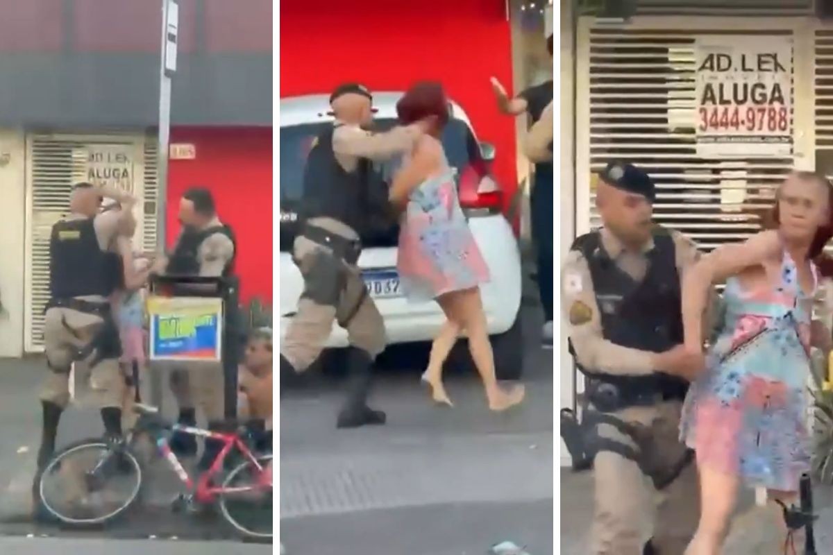 Vídeo mostra PM agredindo idosa com cotoveladas e empurrões durante abordagem em BH