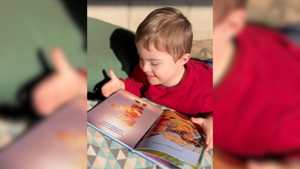 'Sou eu, sou eu, Lucas!': menino com síndrome de Down ganha livro escrito pelo pai como presente de aniversário — Foto: Arquivo pessoal