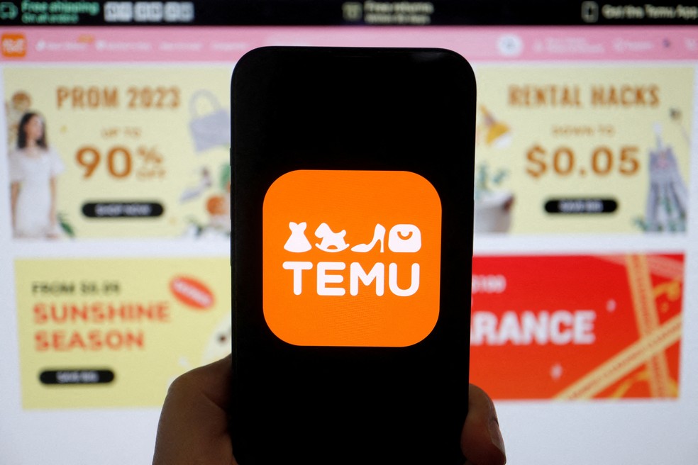 Logo da Temu, empresa de comércio online. — Foto: Reuters