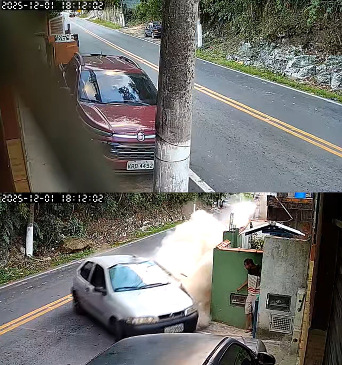 Mulher é atropelada após carro perder controle em Petrópolis; VÍDEO