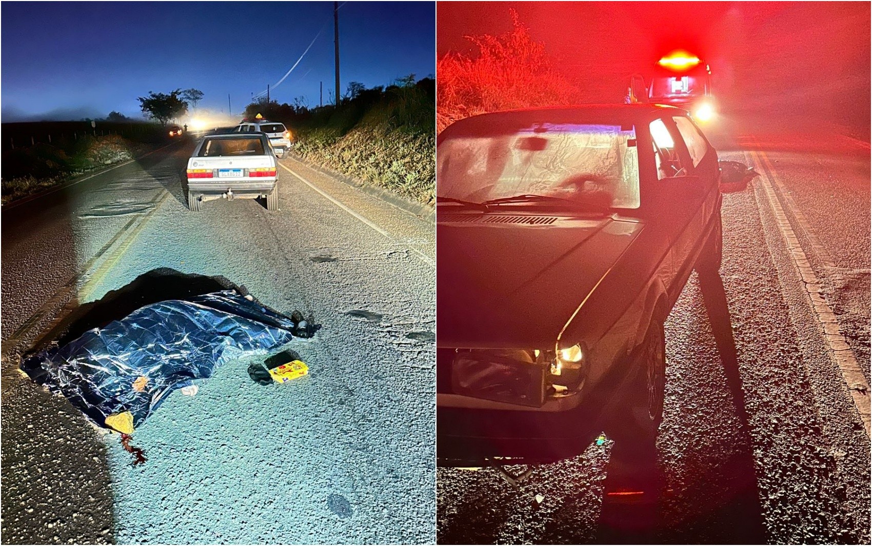 Mulher morre após ser atropelada sob forte neblina na MG-335, em Ijaci, MG