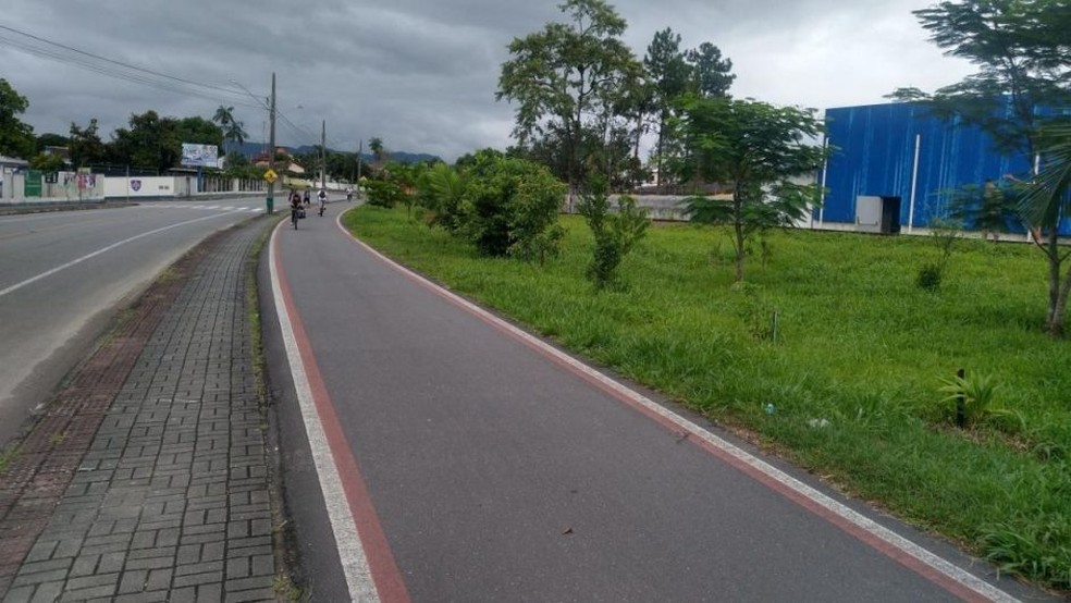 Região de Jaraguá do Sul onde mulher foi estuprada — Foto: Polícia Militar/ Divulgação