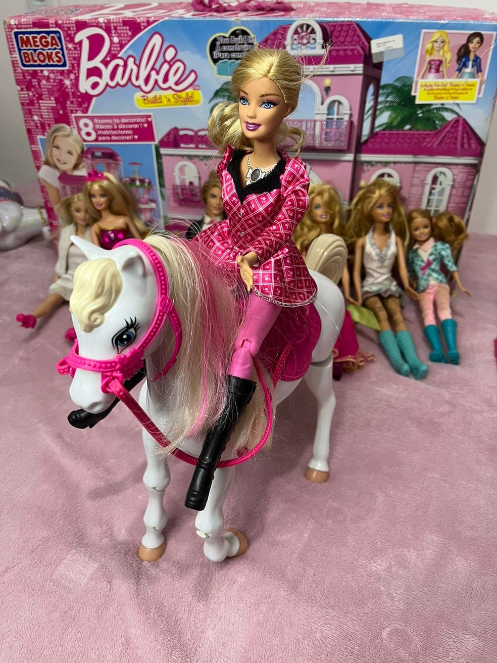 Boneca Barbie Com Cenário E Guarda Roupa De Luxo - Mattel em