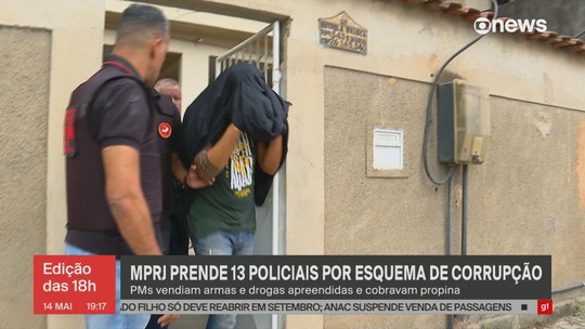 MPJ prende 13 policiais por esquema de corrupção - Programa: Jornal GloboNews edição das 18h 
