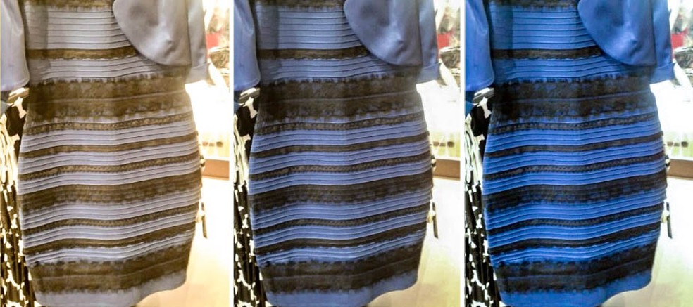Azul e preto ou branco e dourado? /cor causou polêmica em 2015 — Foto: Reprodução/Tumblr