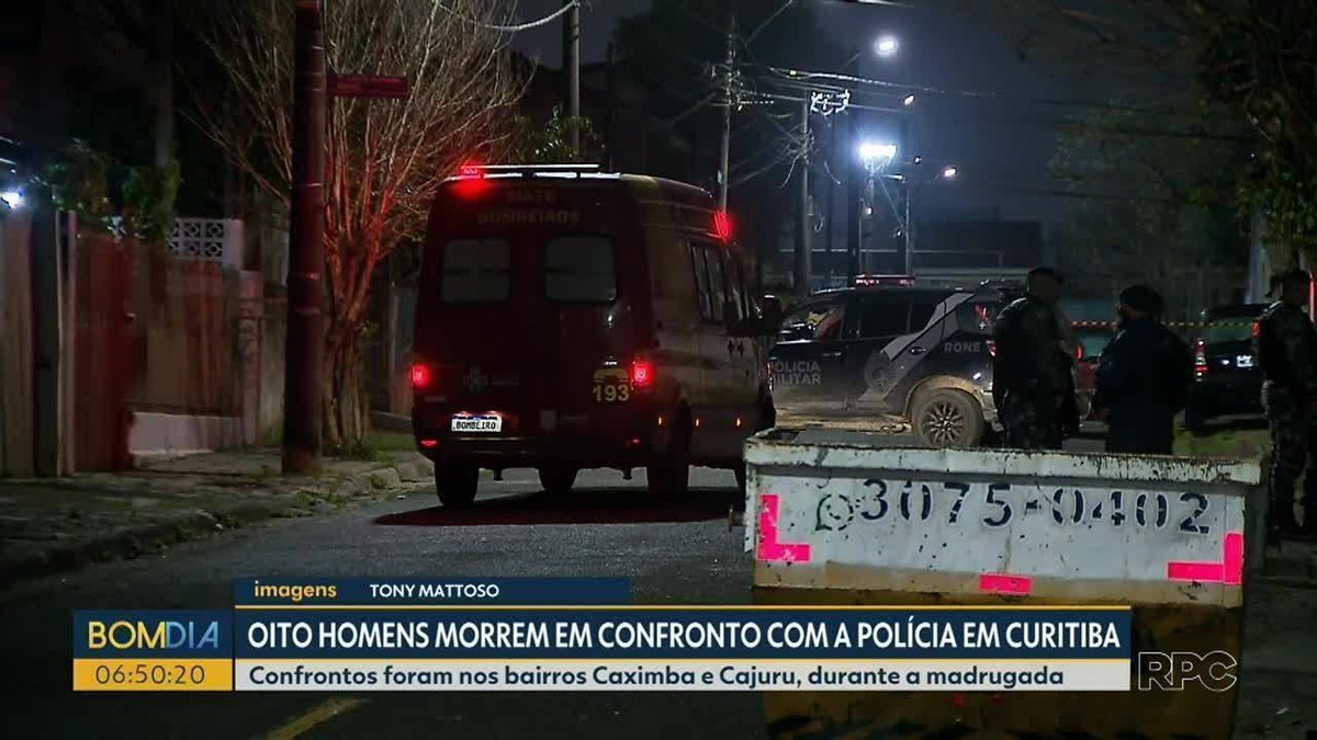 Oito homens morrem em confrontos com a polícia em Curitiba