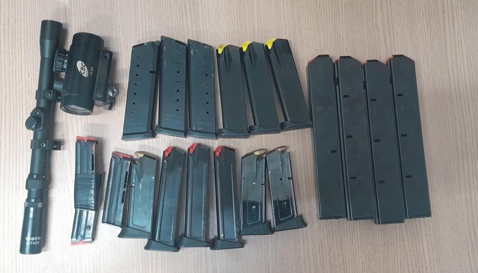 Ação apreendeu armamento com facção — Foto: PF/Reprodução