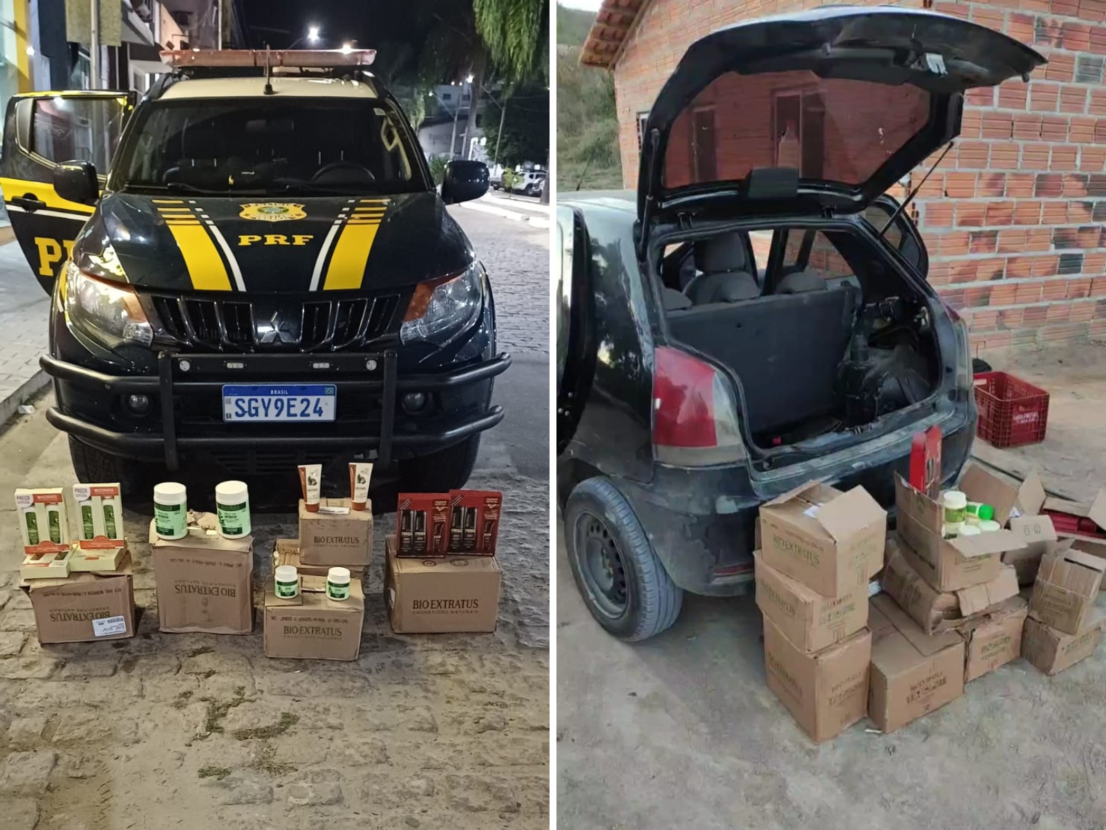 PRF prende homem com carga de cosméticos roubada na BR-116, em Itaobim