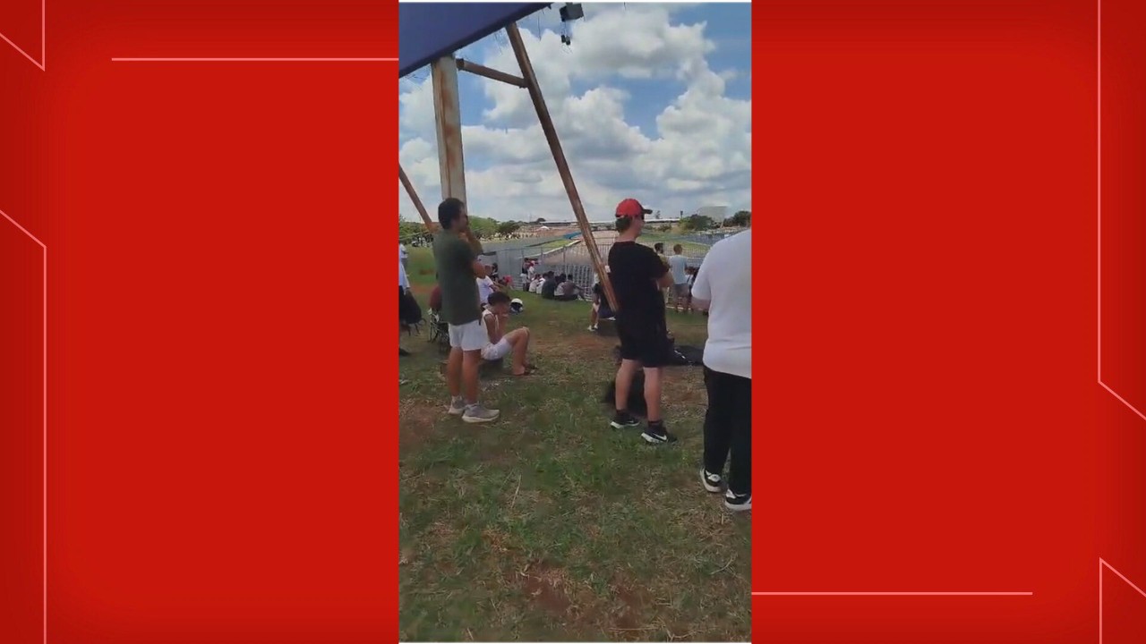 Visitantes do Autódromo Internacional de Brasília reclamam de falta de estrutura em evento; veja VÍDEO