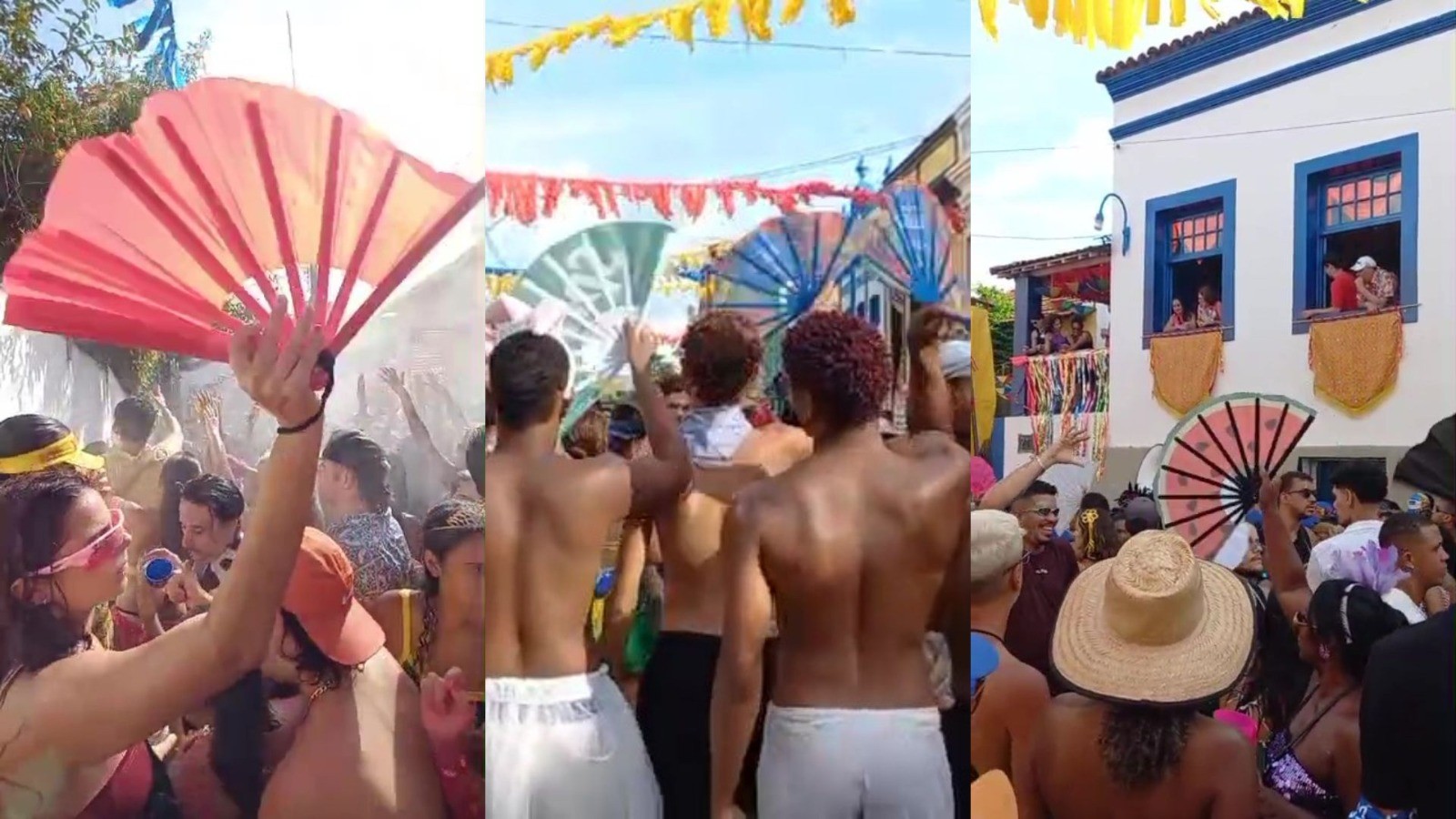 Febre em Olinda, leques viram  instrumento para acompanhar orquestras no carnaval; VÍDEO