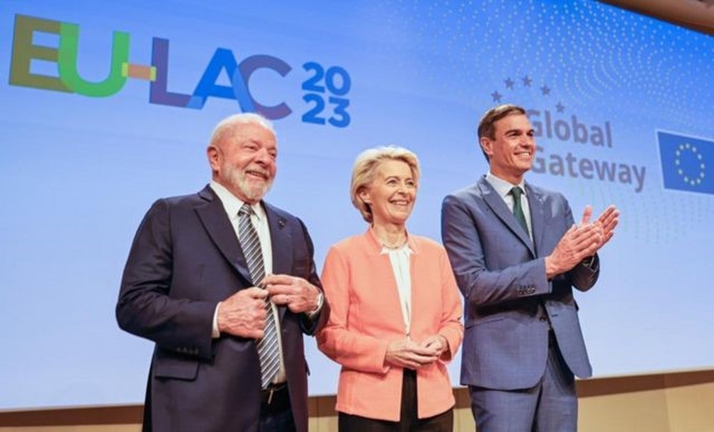 Líderes europeus têm demonstrado pressa em atrair países da América Latina para sua zona de influência — Foto: RICARDO STUCKERD/PRESIDÊNCIA DO BRASIL