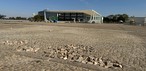 Pedras portuguesas soltas na Praça dos Três Poderes.