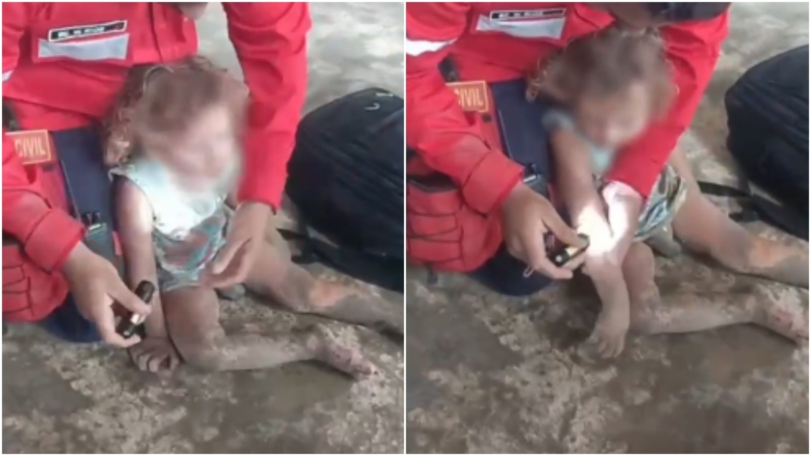 Menino de 2 anos sai de casa sem a família perceber, anda sozinho por 2 km e é encontrado próximo a açude