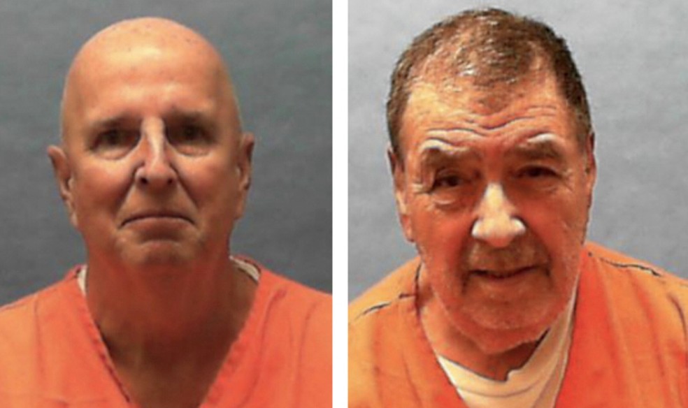 James Aren Duckett (esq.) e Dominick Anthony Occhicone, executados no mesmo dia na Flórida — Foto: Florida Department of Corrections via AP