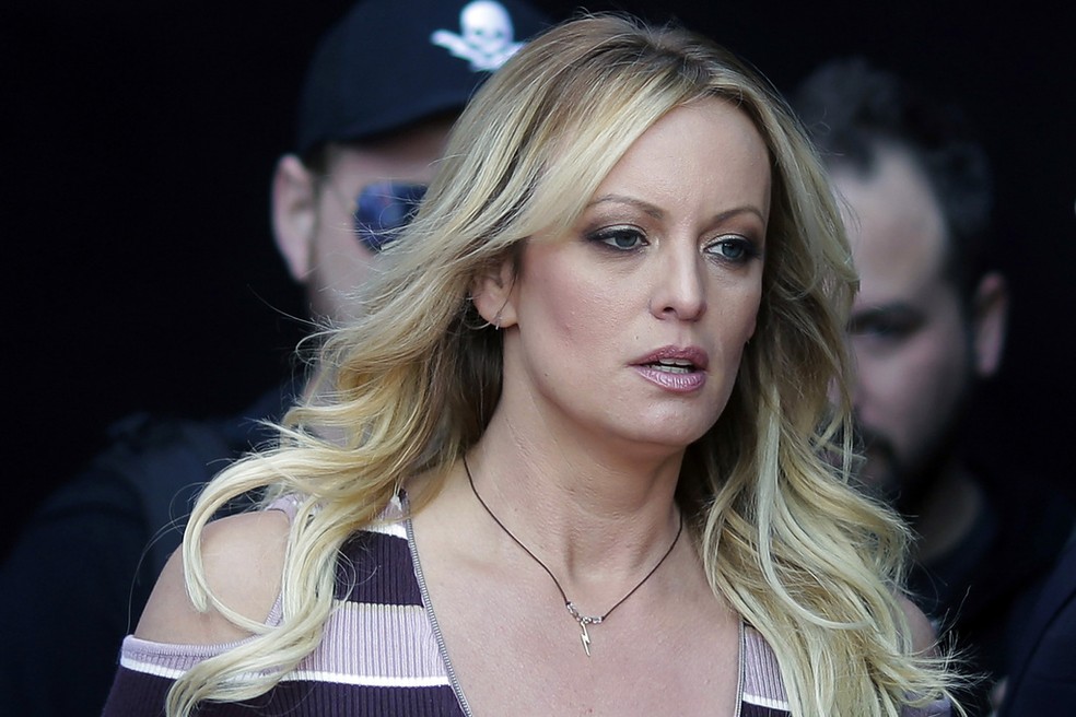Stormy Daniels em outubro de 2018 — Foto: Markus Schreiber/AP