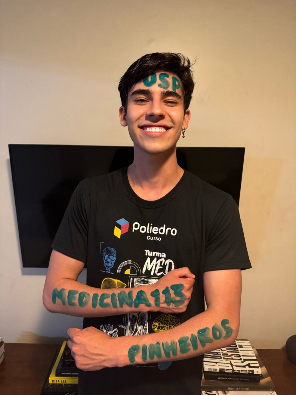 Fernando Bortolotti, estudante aprovado para medicina na USP — Foto: Reprodução