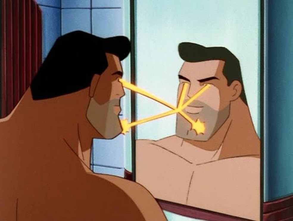 Superman faz a barba em episódio de 'Superman: A Série Animada' — Foto: Divulgação
