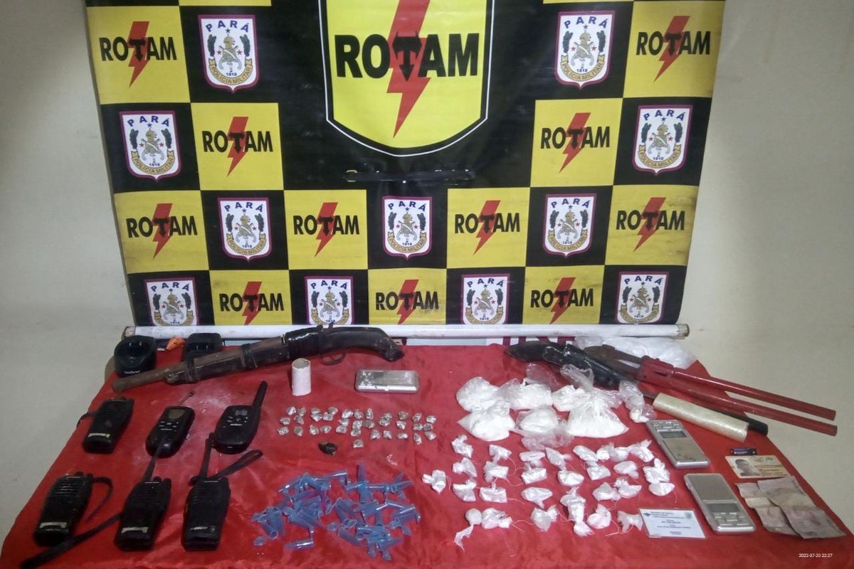 Trio é preso com espingardas caseiras, cocaína e maconha em Marituba ...