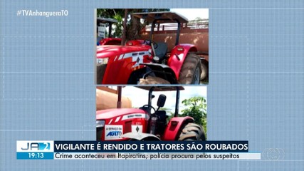 Tratores são roubados de fazenda após vigia ser rendido e amarrado, em Itapiratins