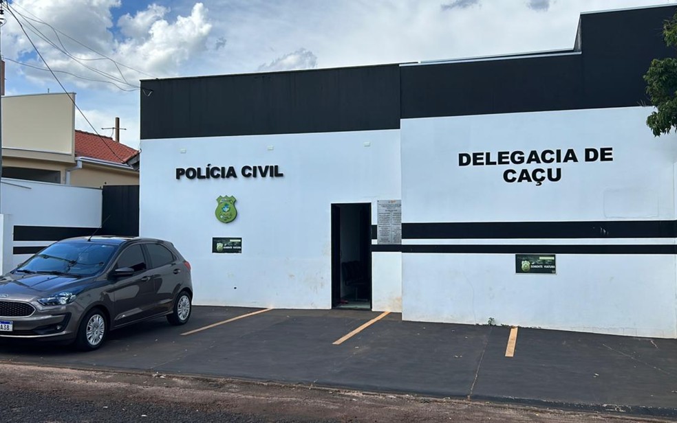 Fachada da delegacia de Caçu  — Foto: Divulgação/Polícia Civil