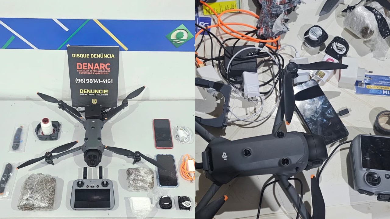 Suspeita de usar drone para enviar drogas ao Iapen é presa no Amapá