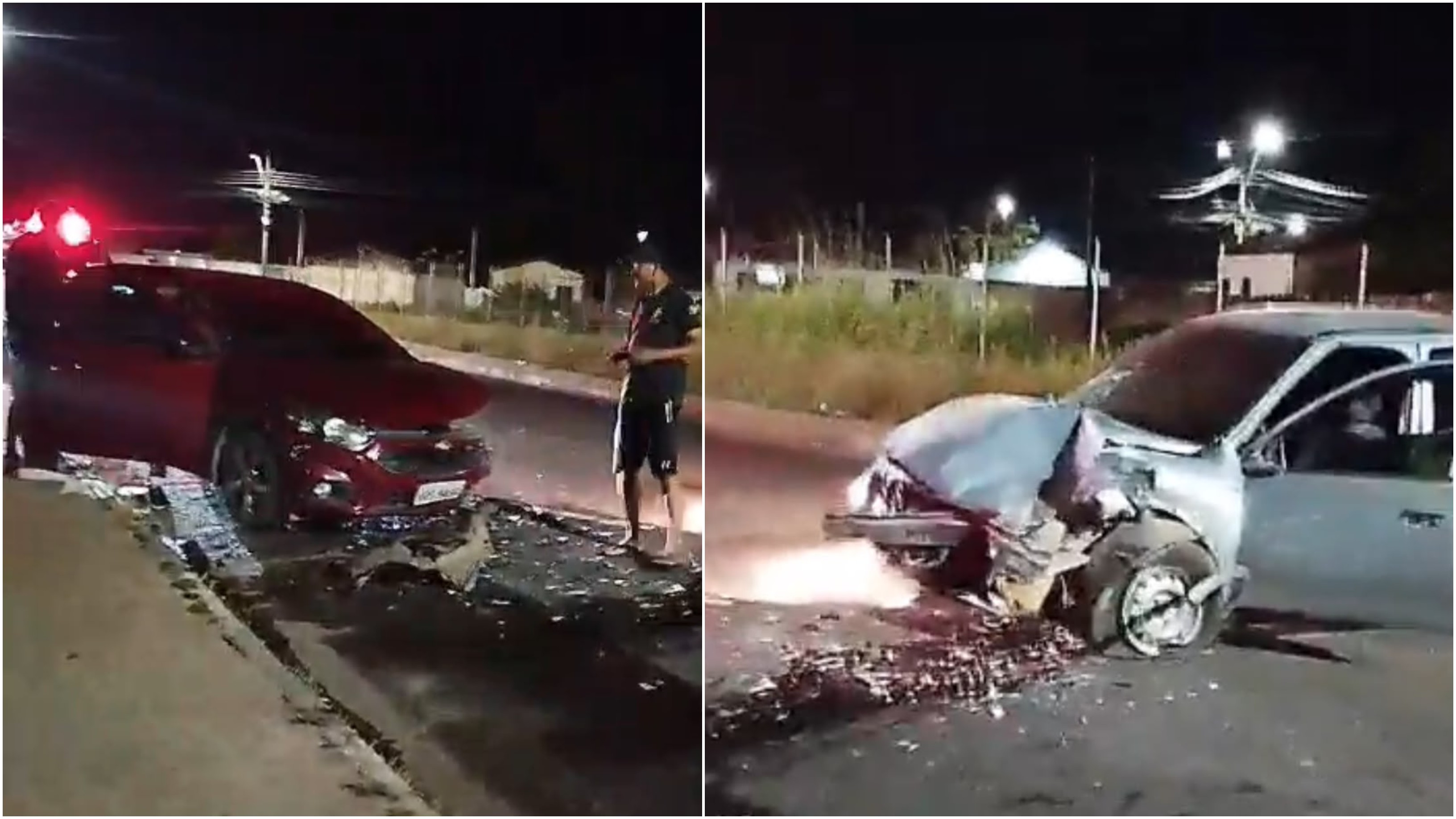 Duas crianças ficam feridas após motorista invadir a contramão em Boa Vista