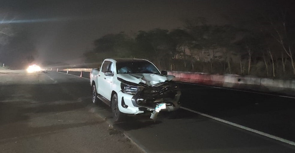 Motociclista morre após ser atingido por caminhonete e motorista foge, em Pirapozinho (SP) — Foto: Polícia Rodoviária