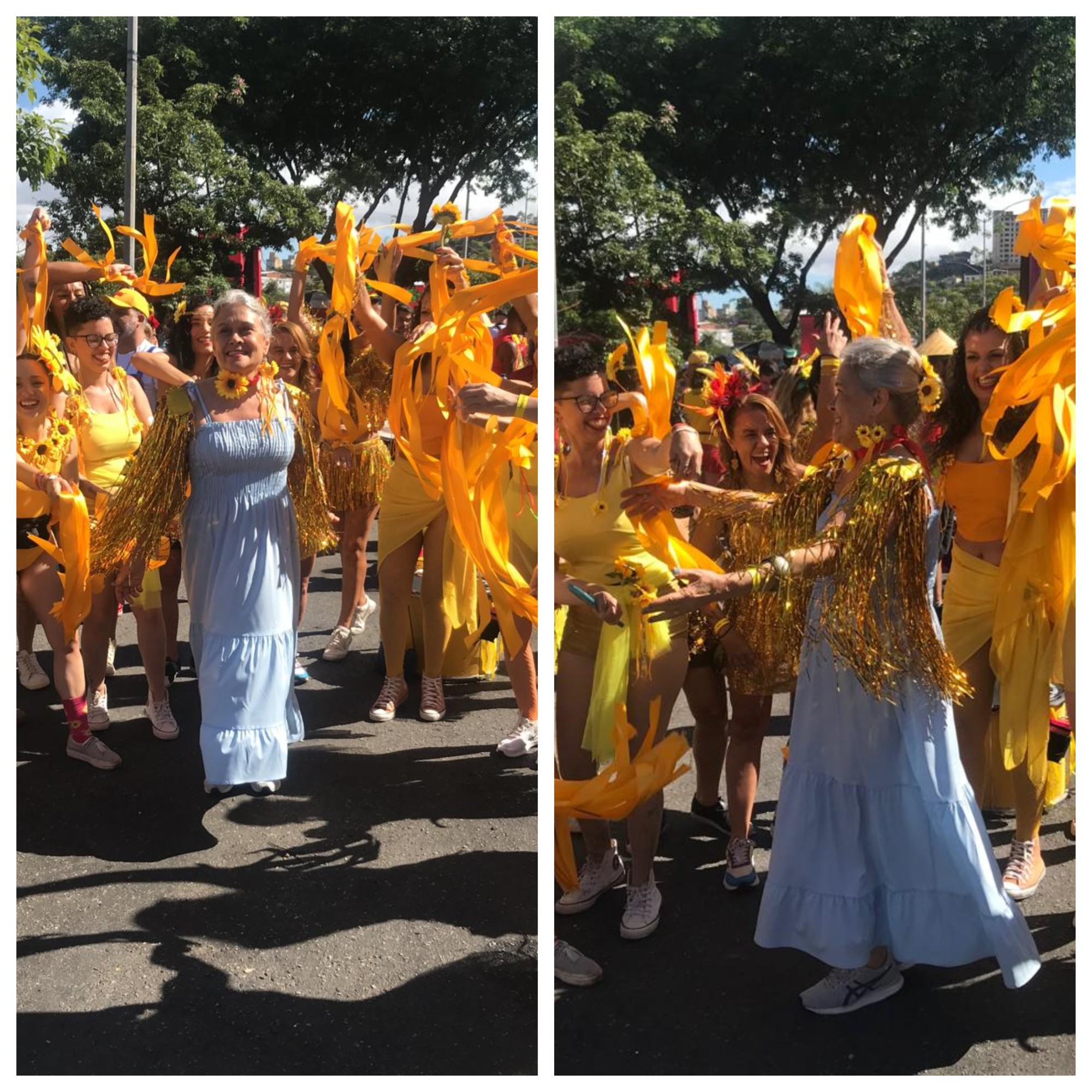 Duca Leal, musa do “Clube da Esquina”, desfila em bloco em homenagem a Lô Borges em MG