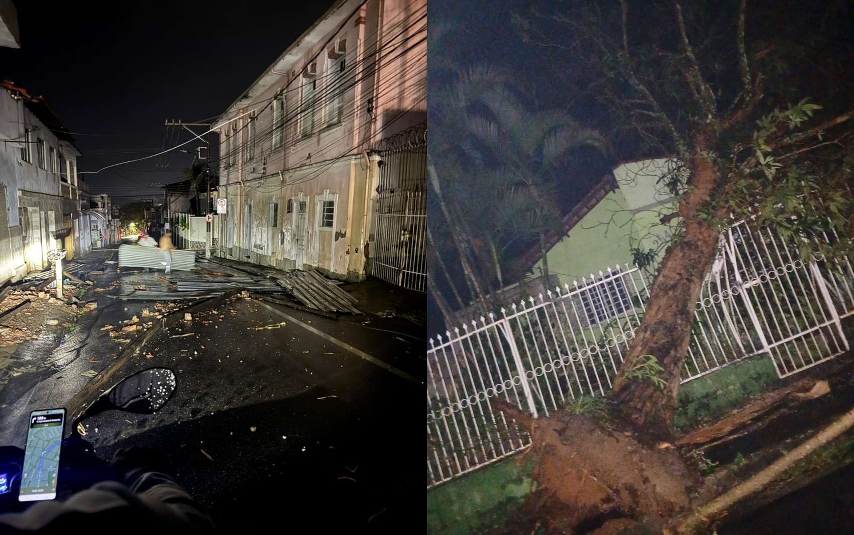 Temporal com ventos fortes derruba árvores, bloqueia vias e deixa moradores sem energia em MG