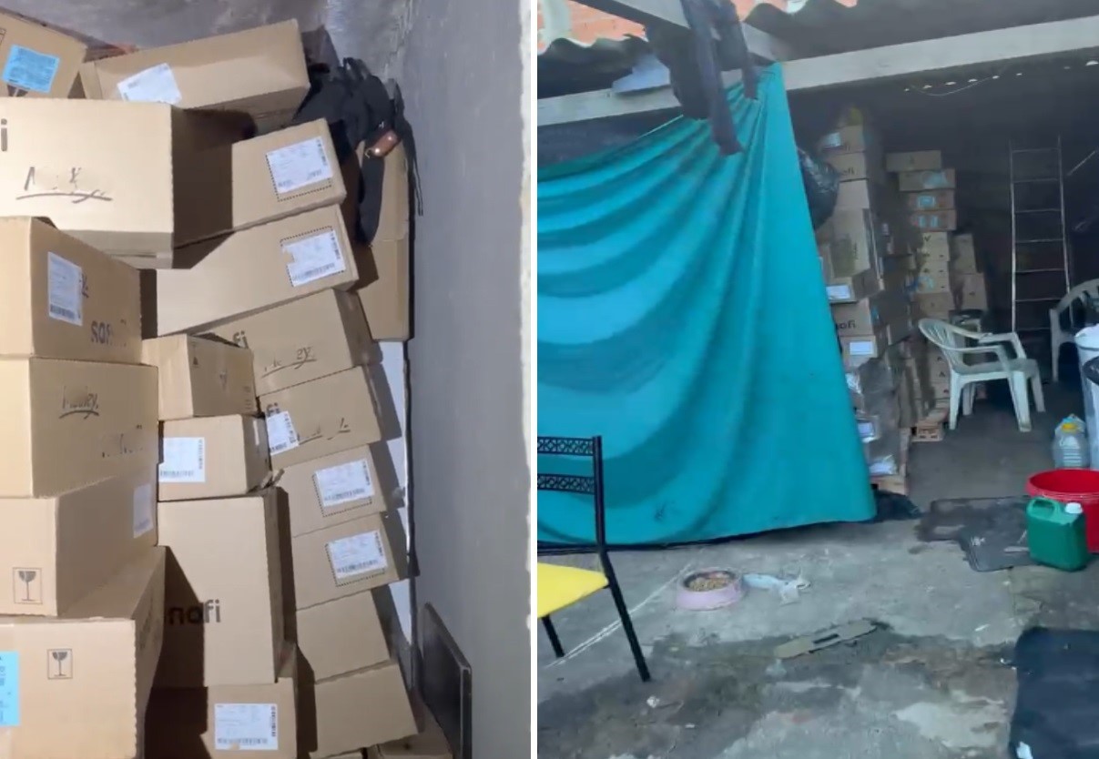 VÍDEO: Polícia investiga origem de carga de R$ 740 mil em medicamentos recuperada em casa de Monte Mor