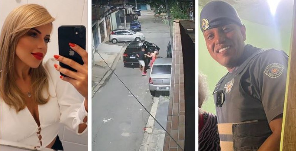 Erika Satelis Ferreira de Lima era casada com soldado da PM Thiago Cezar de Lima. Homem agrediu e matou esposa a tiros após discussão — Foto: Reprodução/Arquivo pessoal/Redes sociais