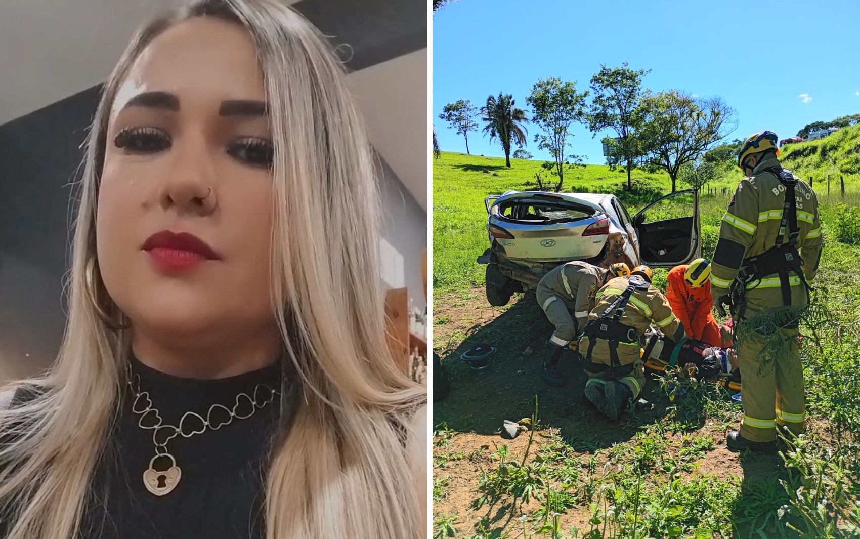 Mulher morre após carro capotar na BR-060 