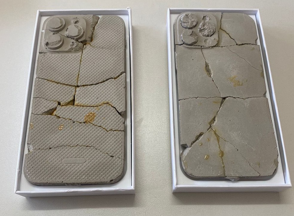 Homem foi preso suspeito de vender celulares de argila — Foto: PCMG/ Divulgação