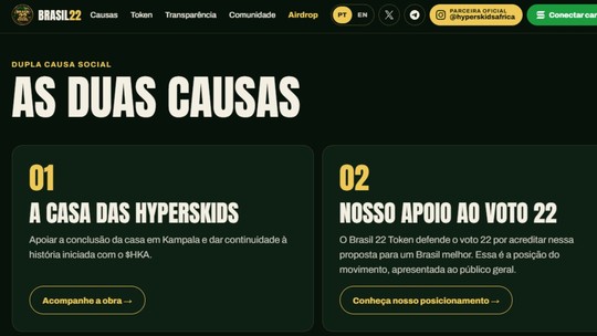 Site oferece criptomoeda a quem divulgar conteúdo que defende voto em Flávio