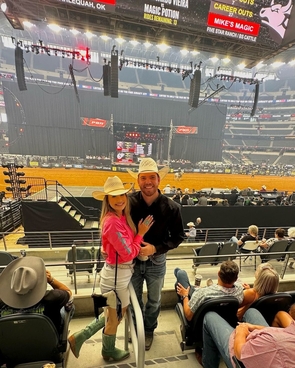 Lua de mel na final da PBR, nos Estados Unidos — Foto: Arquivo pessoal