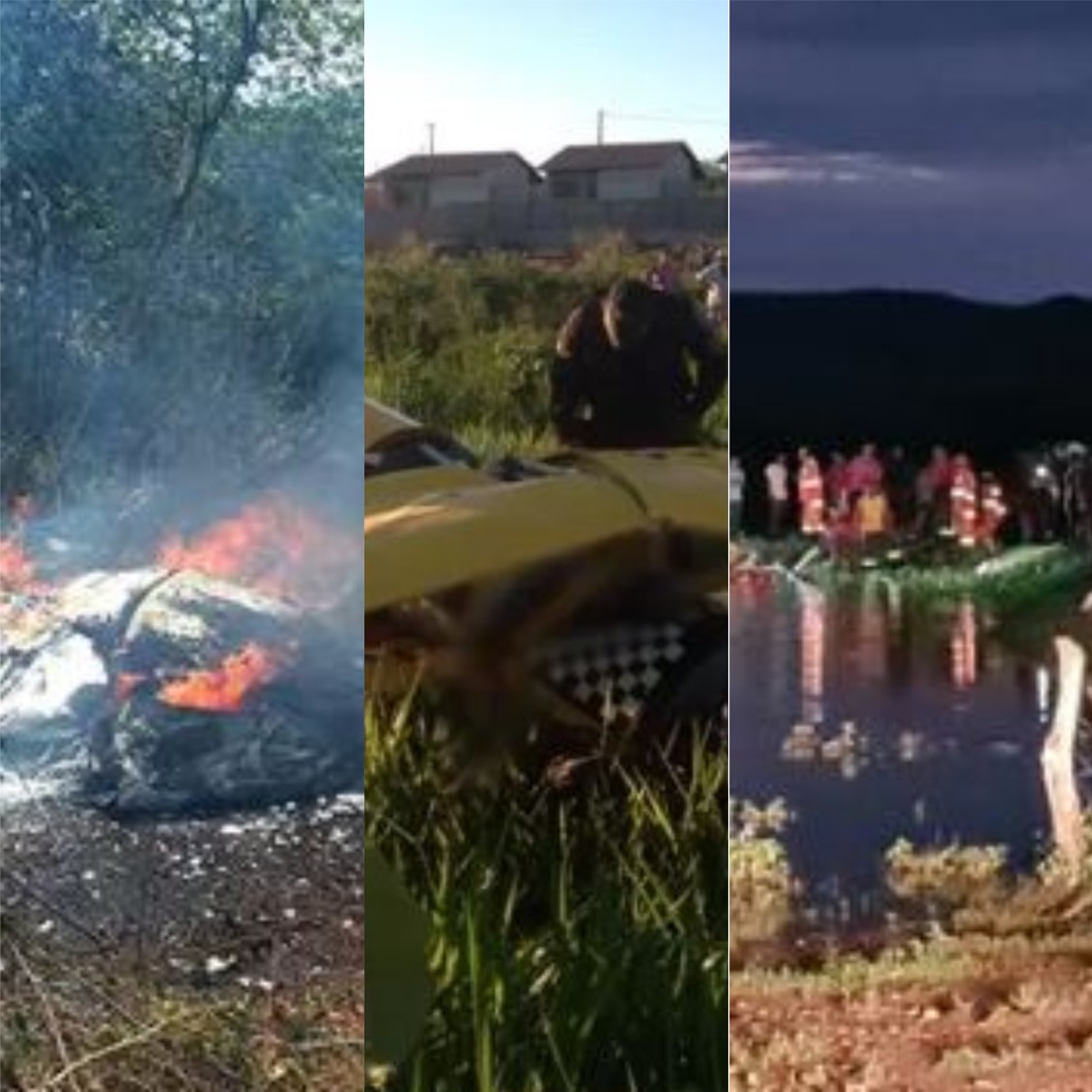 Acidentes ocorridos no RN em 10 anos. Nas imagens, os dois primeiros em Ceará-Mirim e o último em Currais Novos — Foto: Foto 1: PMRN / Foto 2: Wagner Luiz /Foto 3: Heber Farias