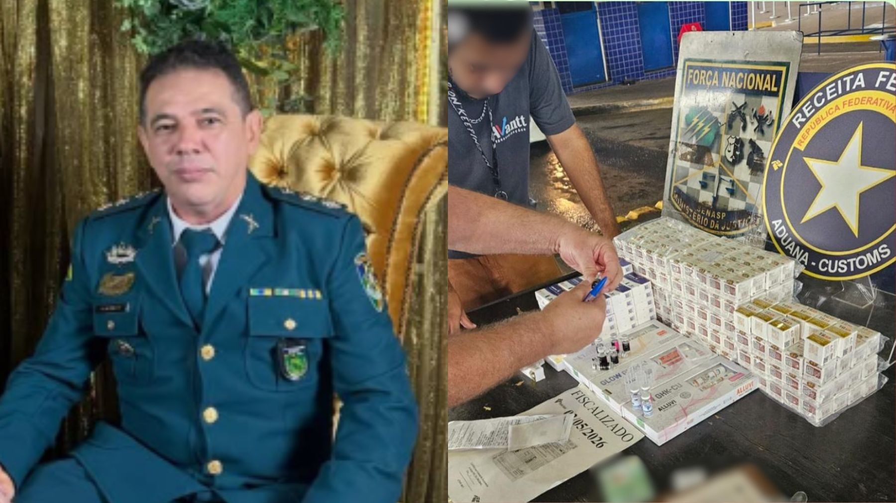 Tenente-coronel da PM preso tentando entrar no Brasil com mais de 300 ampolas de tirzepatida pagou fiança de R$ 30 mil e foi liberado