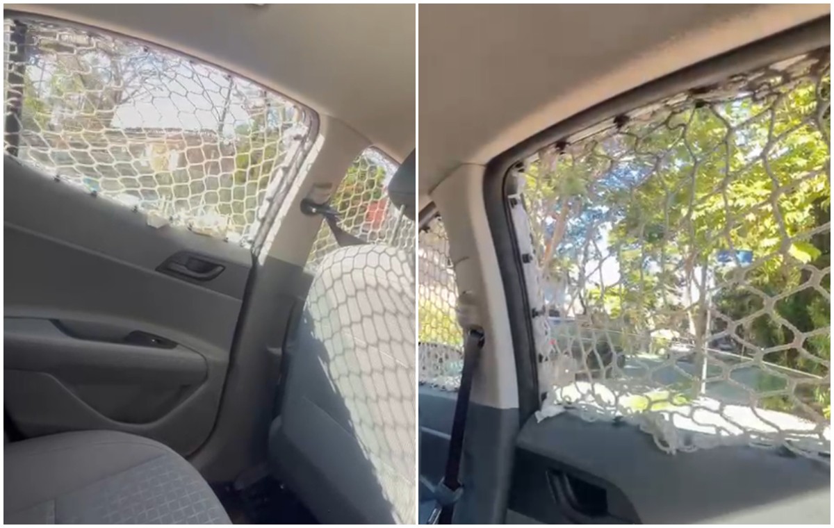 Empresária se surpreende ao pegar Uber com tela de proteção nos vidros em SP: ‘Achei genial’